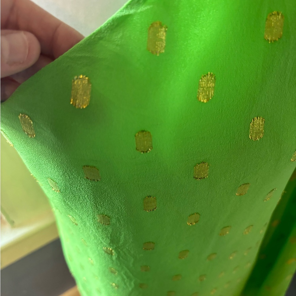 Lilly Pulitzer Green Dress with Gold Accents - Picture 5 of 6